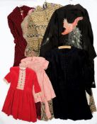 An early 20th century black silk and embroidered Oriental style dressing gown,