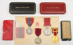 An Elizabeth II British Empire Medal and Imperial Service medal to Walter H Atkins,