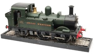 A 5-inch gauge live steam 0-4-2 slab sided tank locomotive No 1451 in GWR livery: the lift off cab