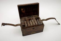 An oak and brass bound 'The Surgeons Portable Medicine Chest' by S Maw & Sons, London:,