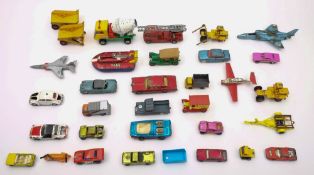 A collection of various Dinky, Corgi and other vehicles:, including a Porsche 911,