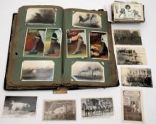 An album of early 20th century postcards including Storm of Hastings 1913:,