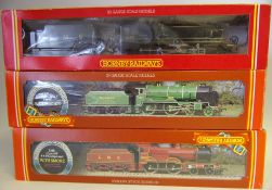 Hornby, a 4-4-0 locomotive No 1000 with six wheel tender: in LMS maroon livery,