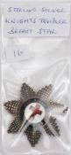 A sterling silver and enamel Knights Templer breast star by A Kent & Sons:.
