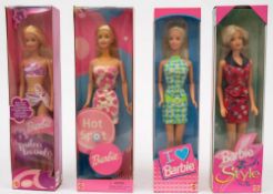 Four various Barbie dolls, 'Style', 'Palm Beach', 'Hot Spot' and 'I love':,