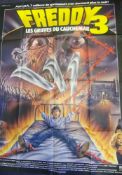 WITHDRAWN LOT 1524 A French Nightmare on Elm Street poster: 158 x 116cm.