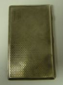 A George V silver cigarette case, maker Hammond Turner & Sons, Birmingham, 1930: initialled,