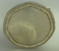 A George VI silver waiter, maker Richard Burbridge, London,