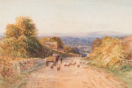 Arthur Henry Enoch [1839-1917]- On the road between Teignmouth and Newton Abbot:- signed bottom