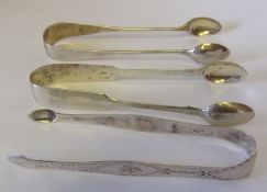 A Victorian pair of silver sugar tongs, maker James & Joshiah Williams, Exeter,
