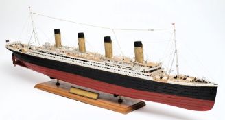A scale model of HMS Titanic:,