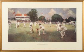 'Two captains of Kent and England' signed limited edition print of Colin Cowdrey and Chris