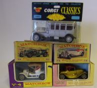 Corgi Classics No 9041 1912 Rolls Royce, boxed: Models of Yesteryear Y-5 1929 4 1/2 Litre Bentley,