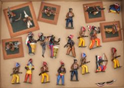 A collection of various Native American figures by Britains and other makes:,