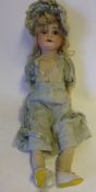 An Armand Marseille bisque head doll: impressed 18.91/4 A.M. DEP.
