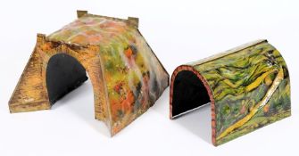 A German tinplate tunnel: possibly by Bing, together with another tinplate tunnel.