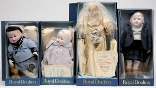 Four Royal Doulton Heirloom Dolls, 'HRH Princess of Wales',