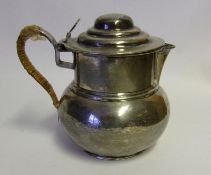A Victorian silver lidded hot water jug, maker Thomas Bradbury III & John Henderson, London,