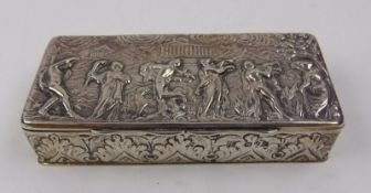 A Victorian silver rectangular box, maker George Nathan & Ridley Hayes,