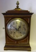 Mason, Middlesbrough - A Regency style mahogany and brass inlaid quarter chiming,