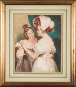 English School 19th Century- The Love Letter; My Sweetheart:- a pair, watercolour each 34 x 27cm.