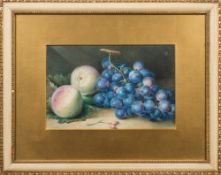 William Hough [1819-1897]- Still life of peaches,