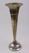 A George V silver trumpet specimen vase, maker John & William Deakin, Sheffield,