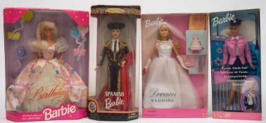 A Collector Edition 'Spanish Barbie', 'Travel Train Fun Barbie',
