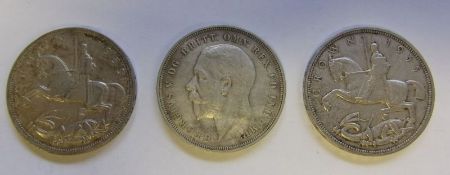 Three George V Silver Jubilee Commemorative issue crowns: 1935.