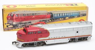 An Italian O gauge model of an American diesel locomotive by Rivarossi:,