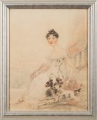 Benjamin Burnell [1769-1828]- A portrait of a young lady:,