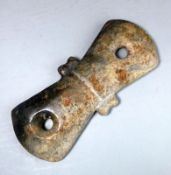 A Chinese carved hardstone double-sided ax head: in archaic style,