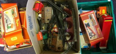 Hornby and others, a quantity of trackside accessories:, including buildings, viaducts,