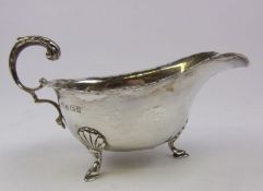 A George VI silver sauce boat maker Alexander Clark & Co Ltd, Birmingham,