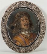 English School 17/18th Century- A miniature portrait of a gentleman:, head and shoulders,