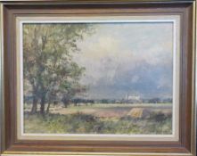 * Owen Waters [1916-2004]- Ely Cathedral from Stuntney:- signed bottom right further signed,