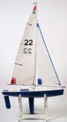 A scale model racing pond yacht:,