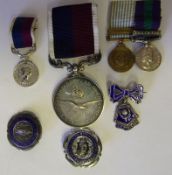 An RAF long service medal and six miniature medals:.