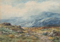 Walter Stuart Lloyd [fl.1880-1924]- Near Capel Curig:- signed and dated 1886 watercolour 17.5 x 24.