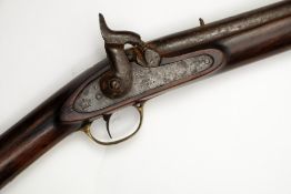 A 19th century percussion cap rifle by Tower, London:,