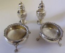 A pair of George V silver salts, maker C S Harris & Sons Ltd, London,