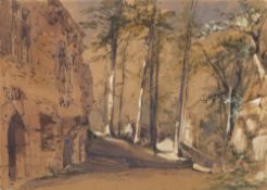 William Callow [1812-1908]- A French Chateau:- signed, inscribed and dated watercolour 25 x 35cm.