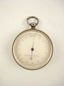A silver pocket compensated barometer for Negretti & Zambra, London,maker WS, London 1923, No 575:,