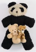 A Wendy Boston panda: with rounded ears, plastic eyes and stitched snout, 49cm.
