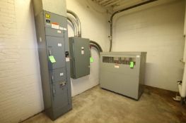 Square D 3-Bucket Motor Control Center, 480 Volts, 60 Hz, with Square Heavy Duty Saftey Switch and