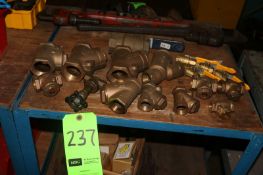 (17) Piece Brass Fittings, Including NEW Ball Valves, NEW Check Valves