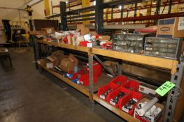 Aprox. 13' Long x 4' High Rack with Contents, Including S/S Hardware, Spare Valve Parts, Replacement