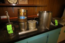 Misc. S/S Lab Equipment, includes 3-Standard Testing Sieve, 3-S/S Pots and Other Contents