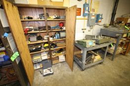 2-Door Wooden Cabinet with Contents, Includes Lighting, Monitor, Portable Flo-Meter, Regulated DC