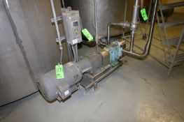 Waukesha 20 Hp Positive Displacement  Pump, S/N 350889, 130U2  M/N , 3